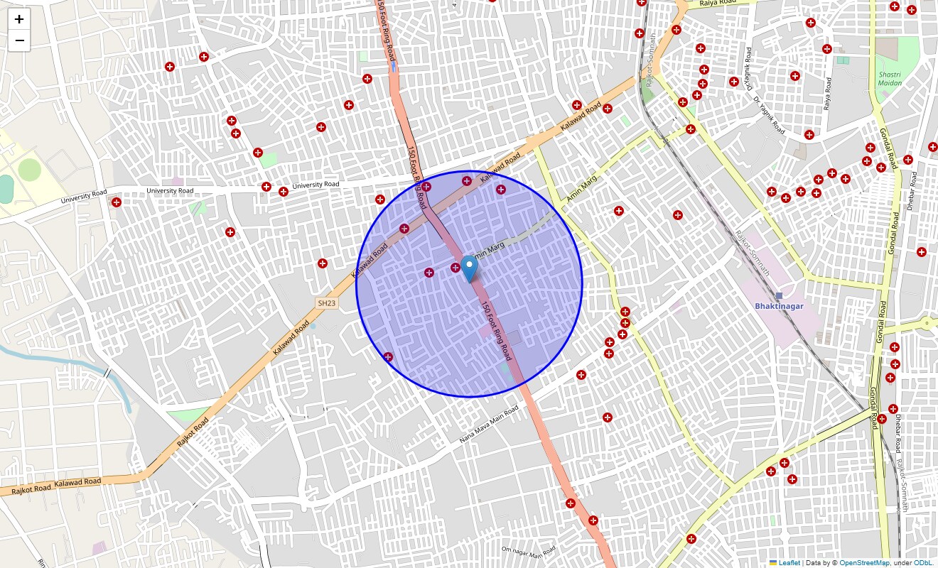 Location Map of Siddharth Santoki City, Rajkot