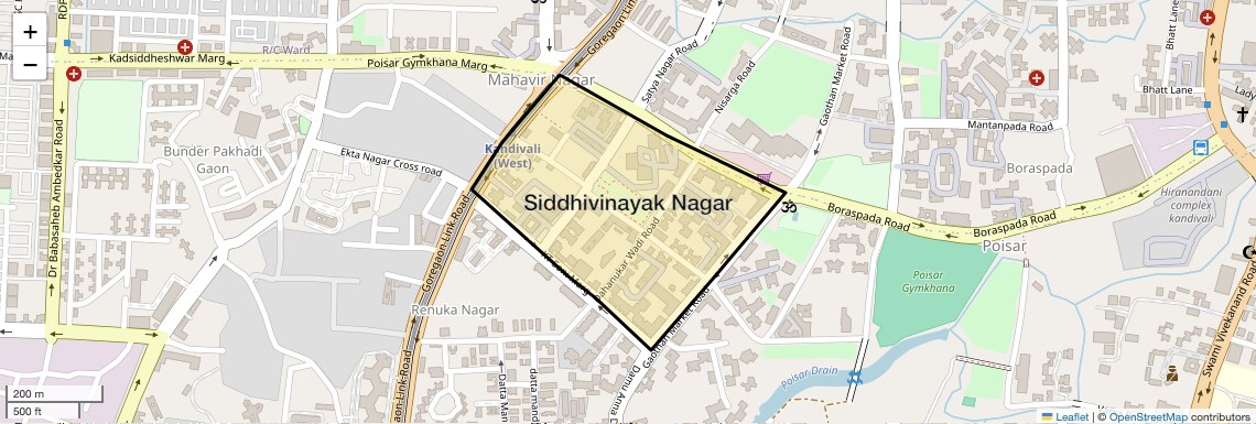 Location Map of Siddhivinayak Nagar, Mumbai