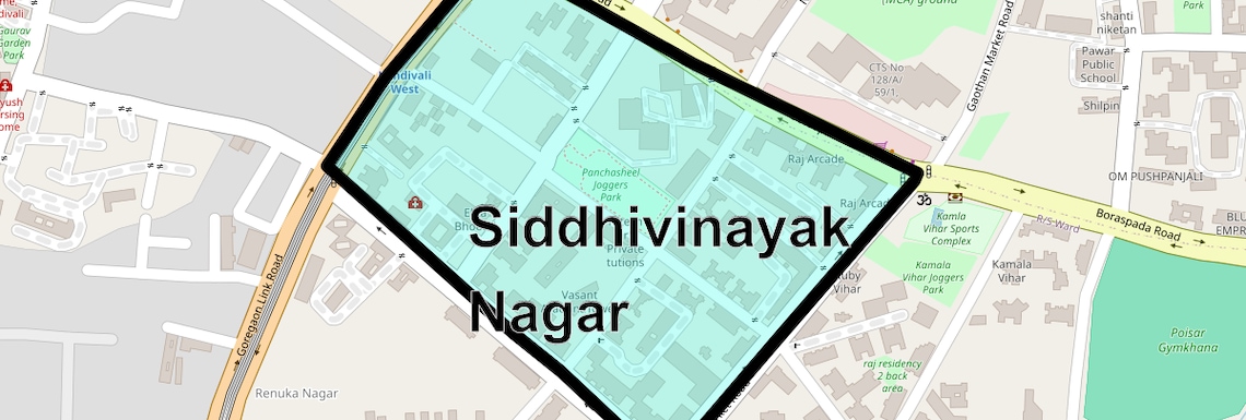 Location Map of Siddhivinayak Nagar, Mumbai