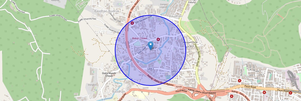 Location Map of Sidhart Nagar, Pune