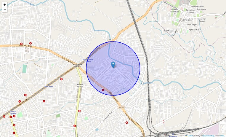 Location Map of Sidharth Nagar