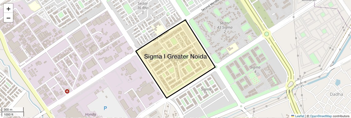 Location Map of Sigma I Greater Noida, Greater Noida