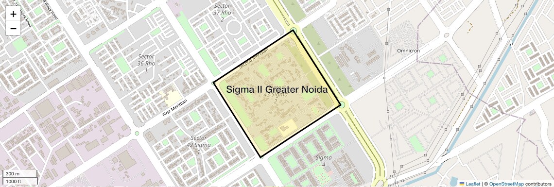 Location Map of Sigma II Greater Noida, Greater Noida