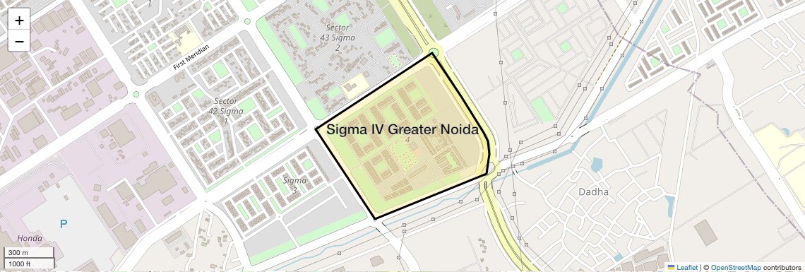 Location Map of Sigma IV Greater Noida, Greater Noida