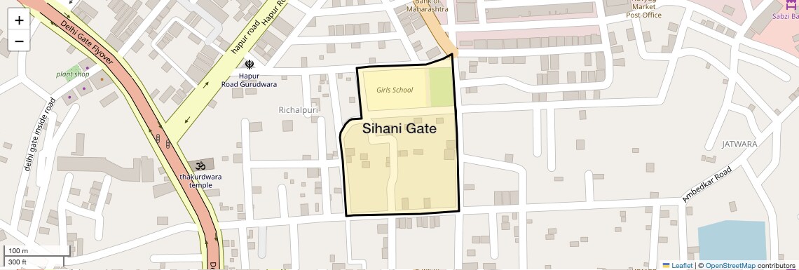 Location Map of Sihani Gate, Ghaziabad