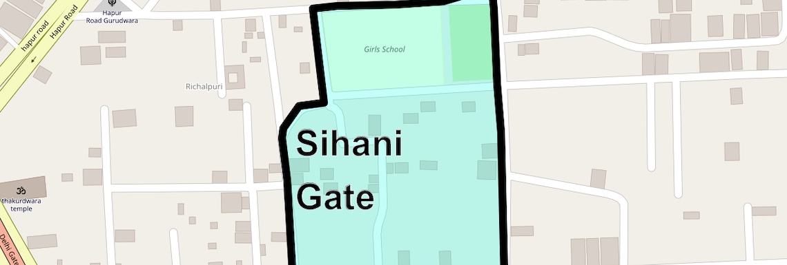 Location Map of Sihani Gate, Ghaziabad