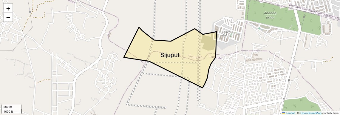Location Map of Sijuput, Bhubaneswar