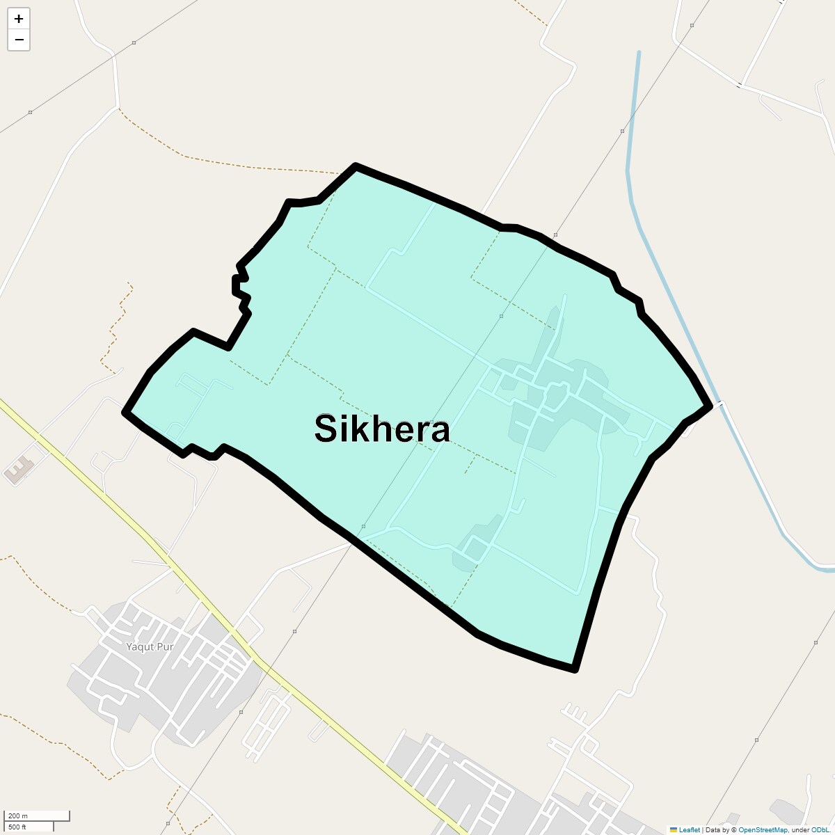 Location Map of Sikhera, Ghaziabad