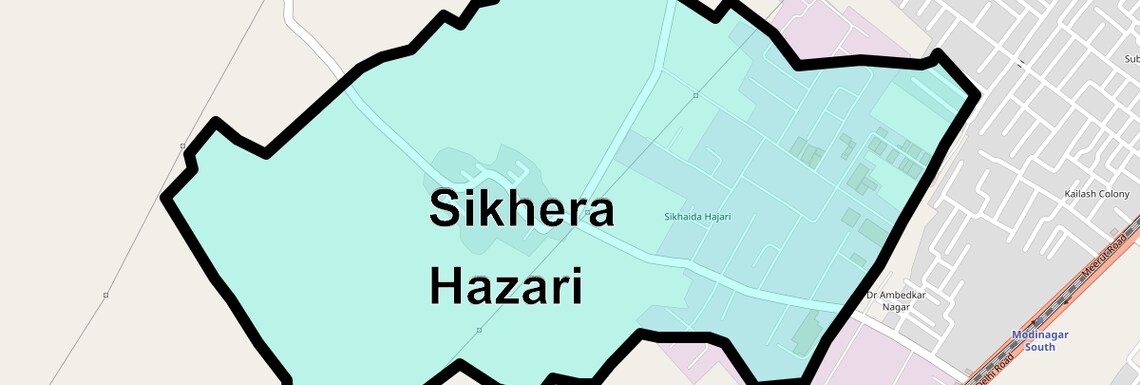 Location Map of Sikhera Hazari, Ghaziabad