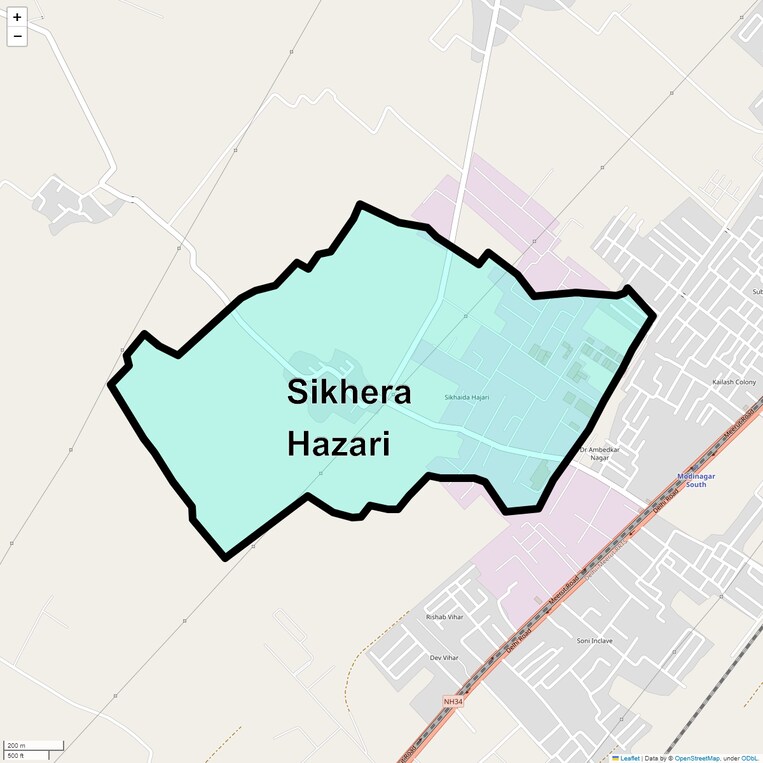 Location Map of Sikhera Hazari