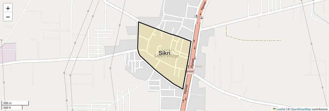 Location Map of Sikri, Faridabad