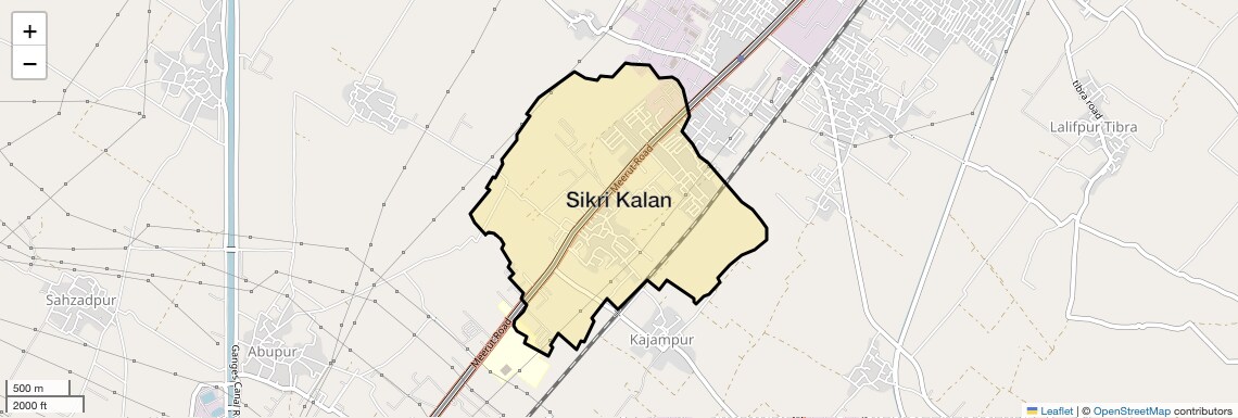 Location Map of Sikri Kalan, Ghaziabad