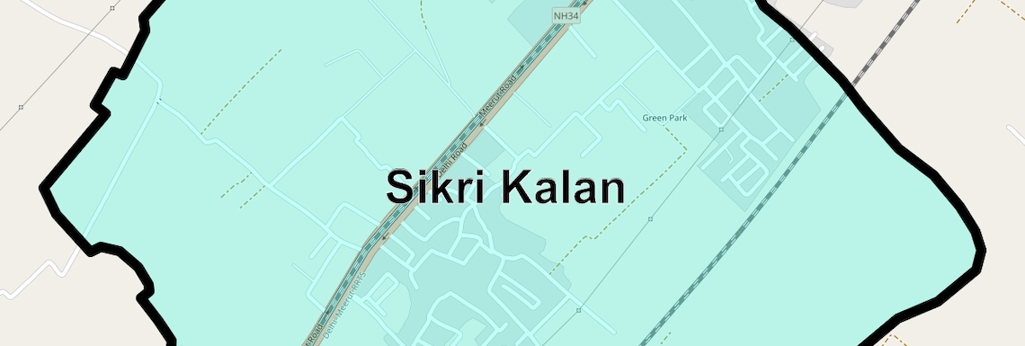 Location Map of Sikri Kalan, Ghaziabad