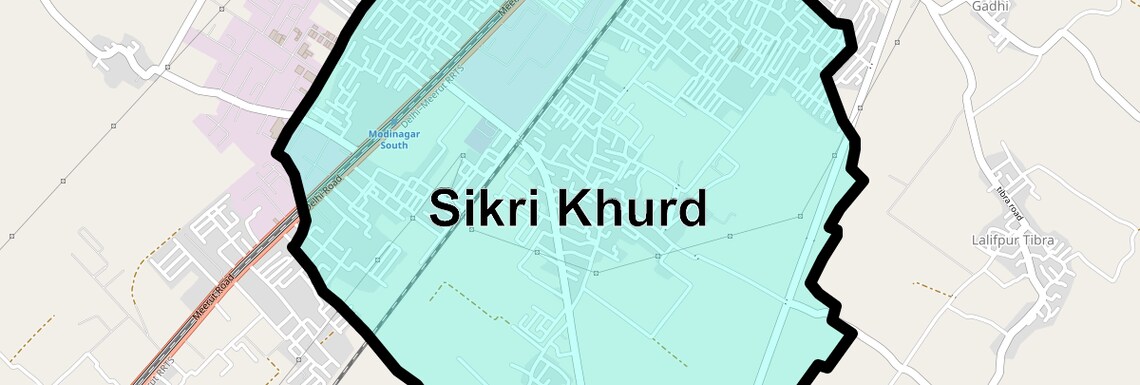 Location Map of Sikri Khurd, Ghaziabad