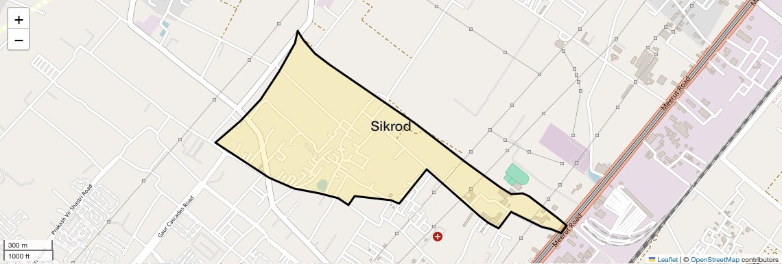 Location Map of Sikrod, Ghaziabad