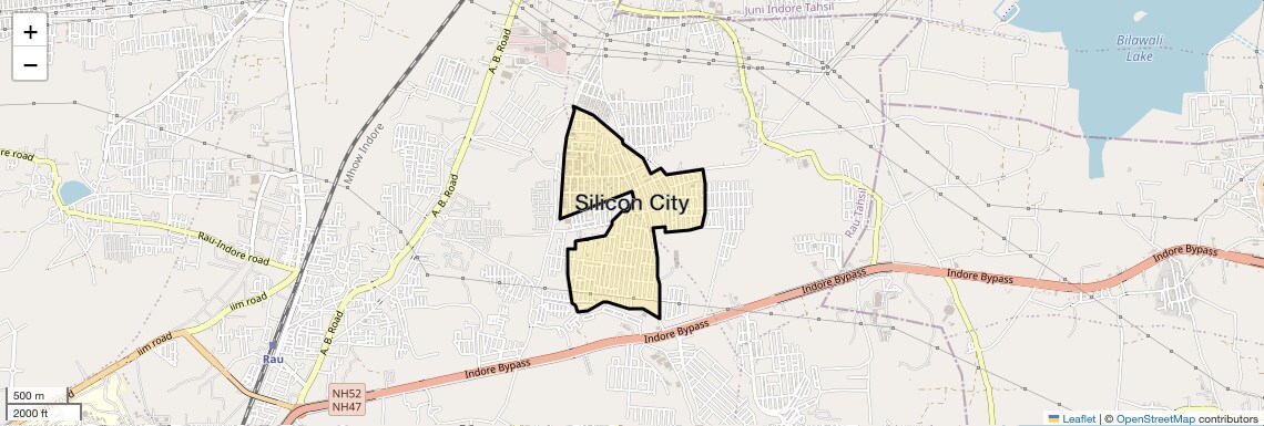 Location Map of Silicon City, Indore