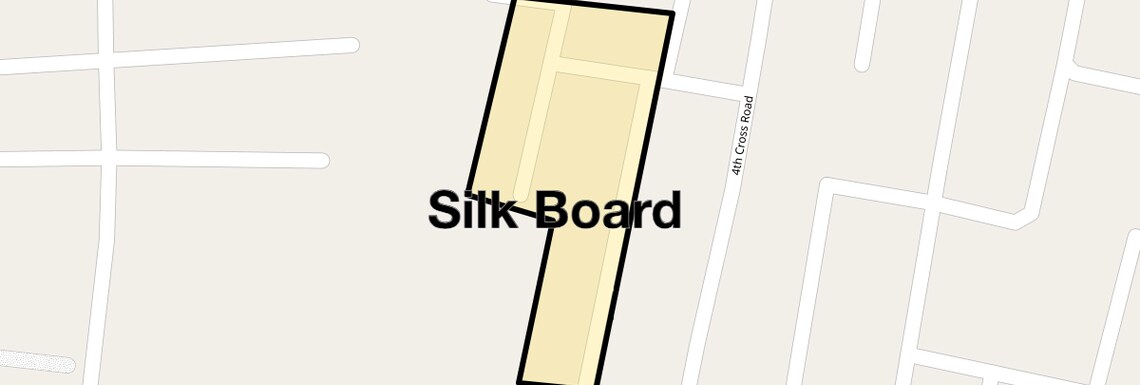Location Map of Silk Board, Bangalore