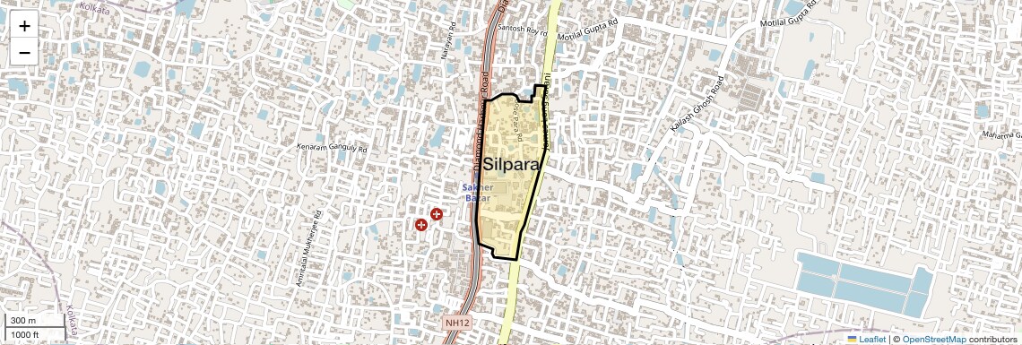 Location Map of Silpara, Kolkata
