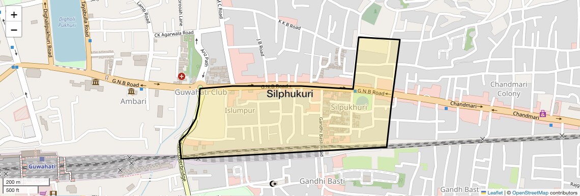 Location Map of Silphukuri, Guwahati