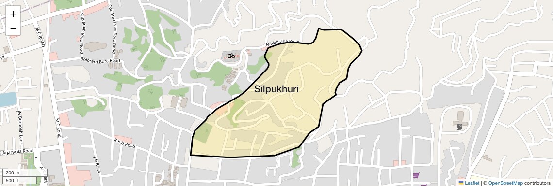 Location Map of Silpukhuri, Guwahati