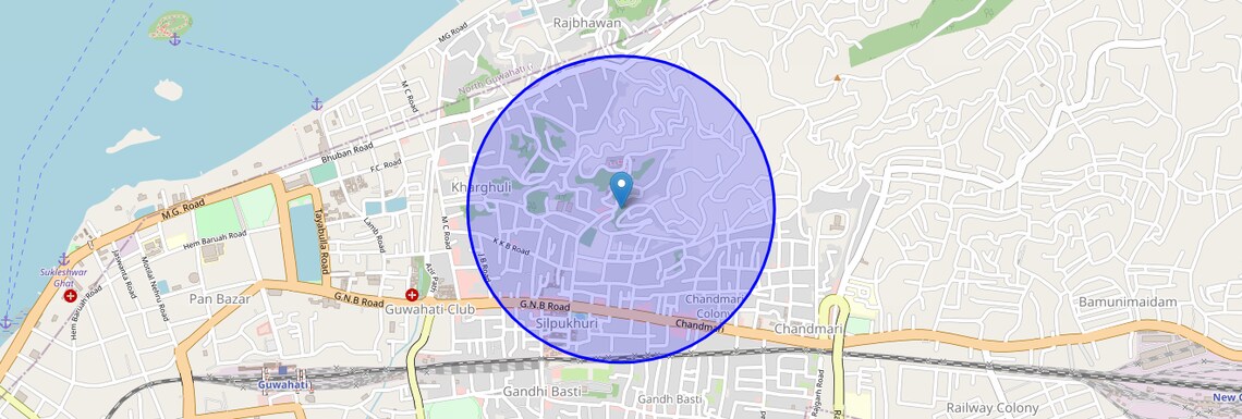 Location Map of Silpukhuri, Guwahati