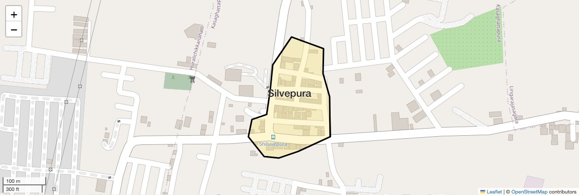 Location Map of Silvepura, Bangalore