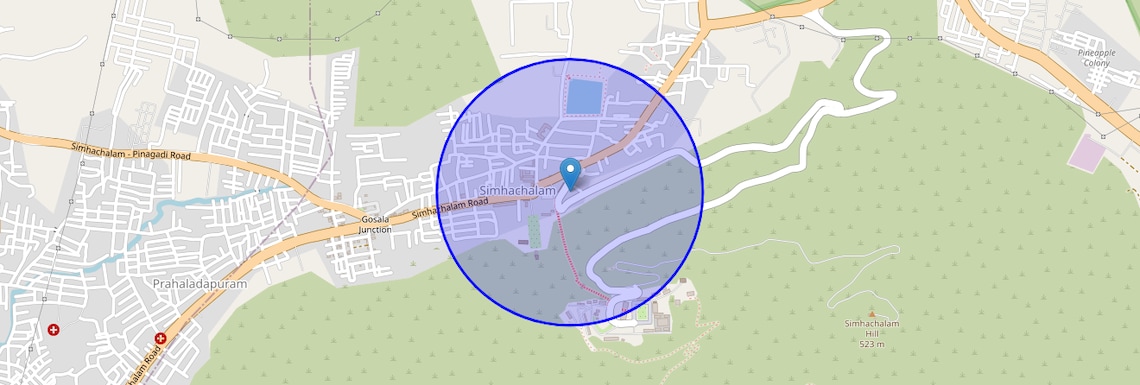Location Map of Simhachalam, Vizag