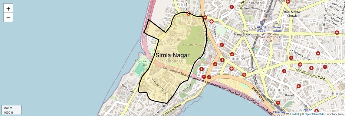 Location Map of Simla Nagar, Mumbai