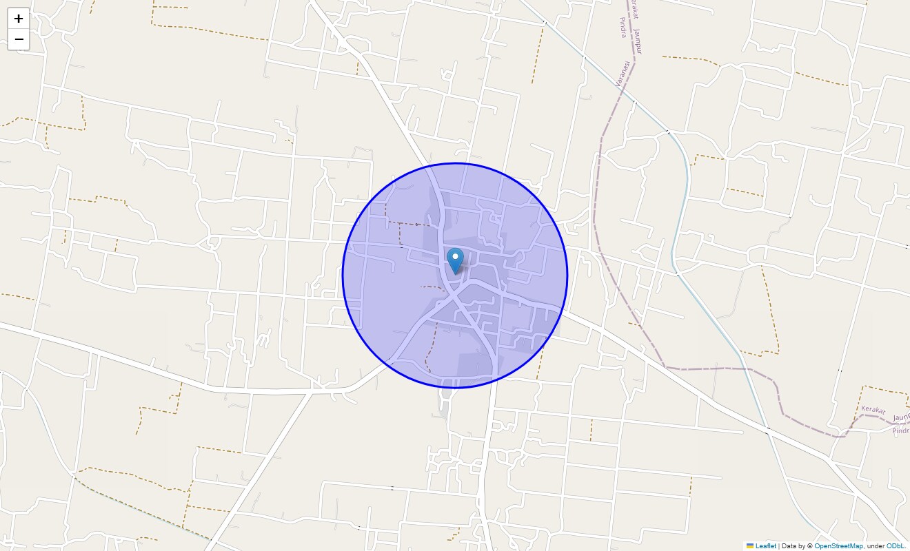 Location Map of Sindhora, Varanasi