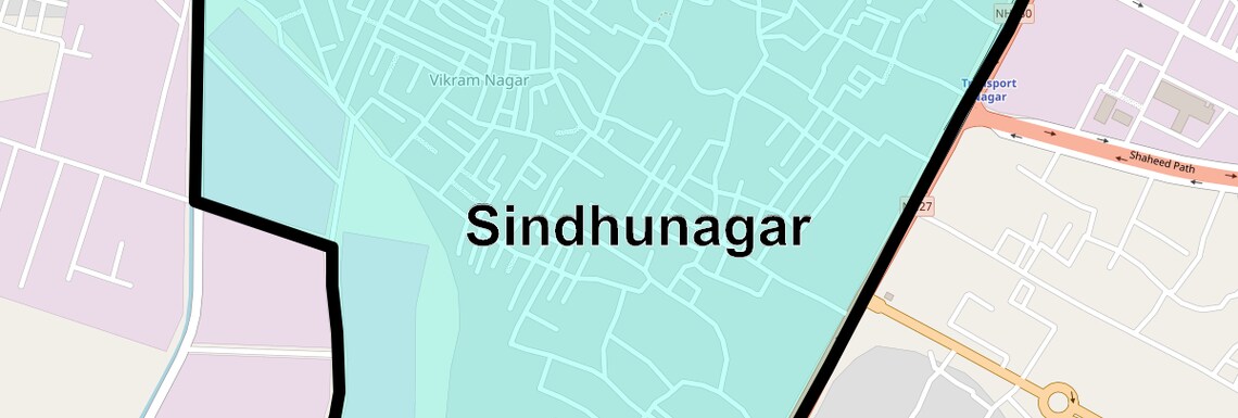 Location Map of Sindhunagar, Lucknow