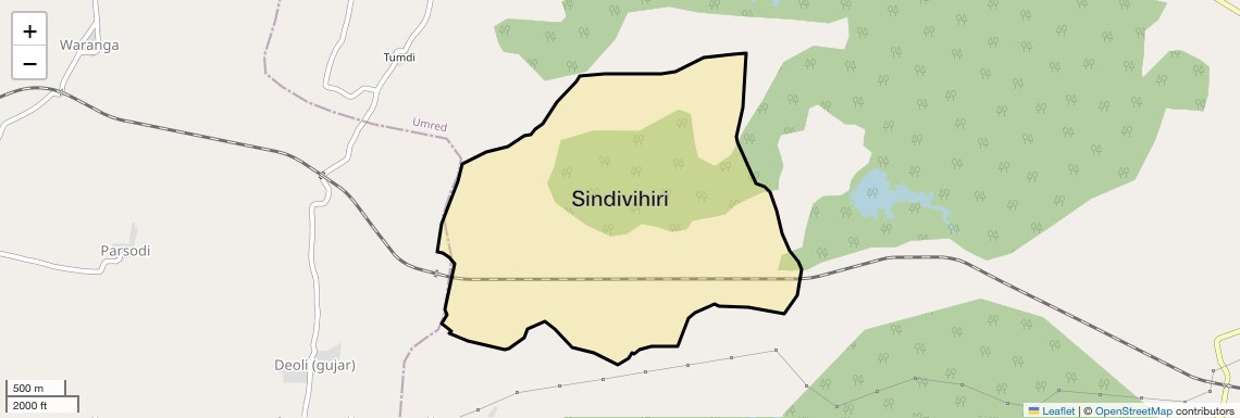 Location Map of Sindivihiri, Nagpur
