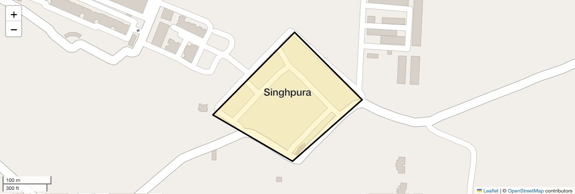 Location Map of Singhpura, Zirakpur