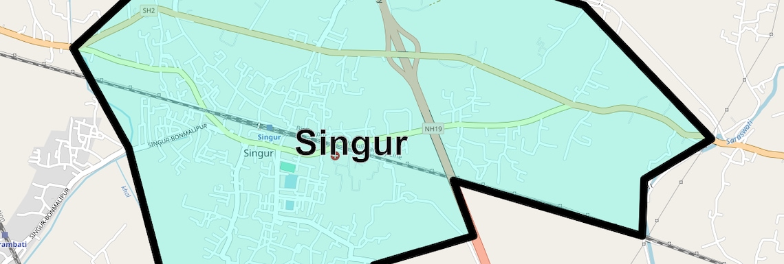 Location Map of Singur, Kolkata