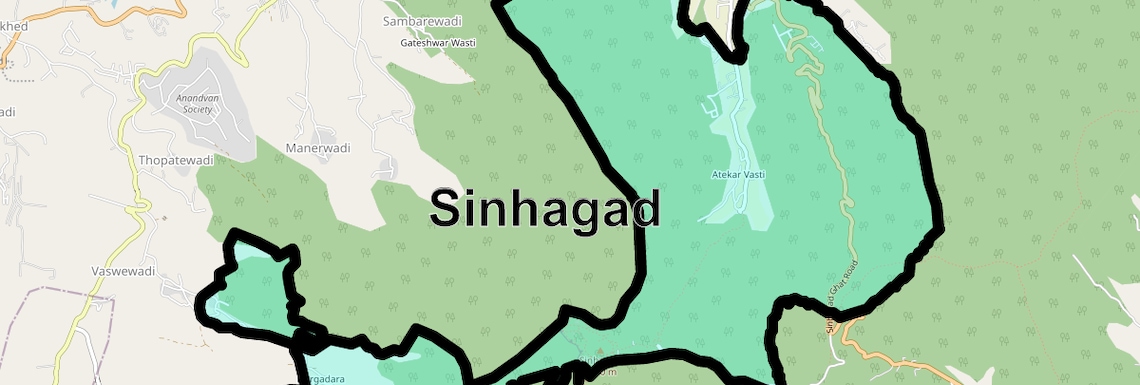 Location Map of Sinhagad, Pune