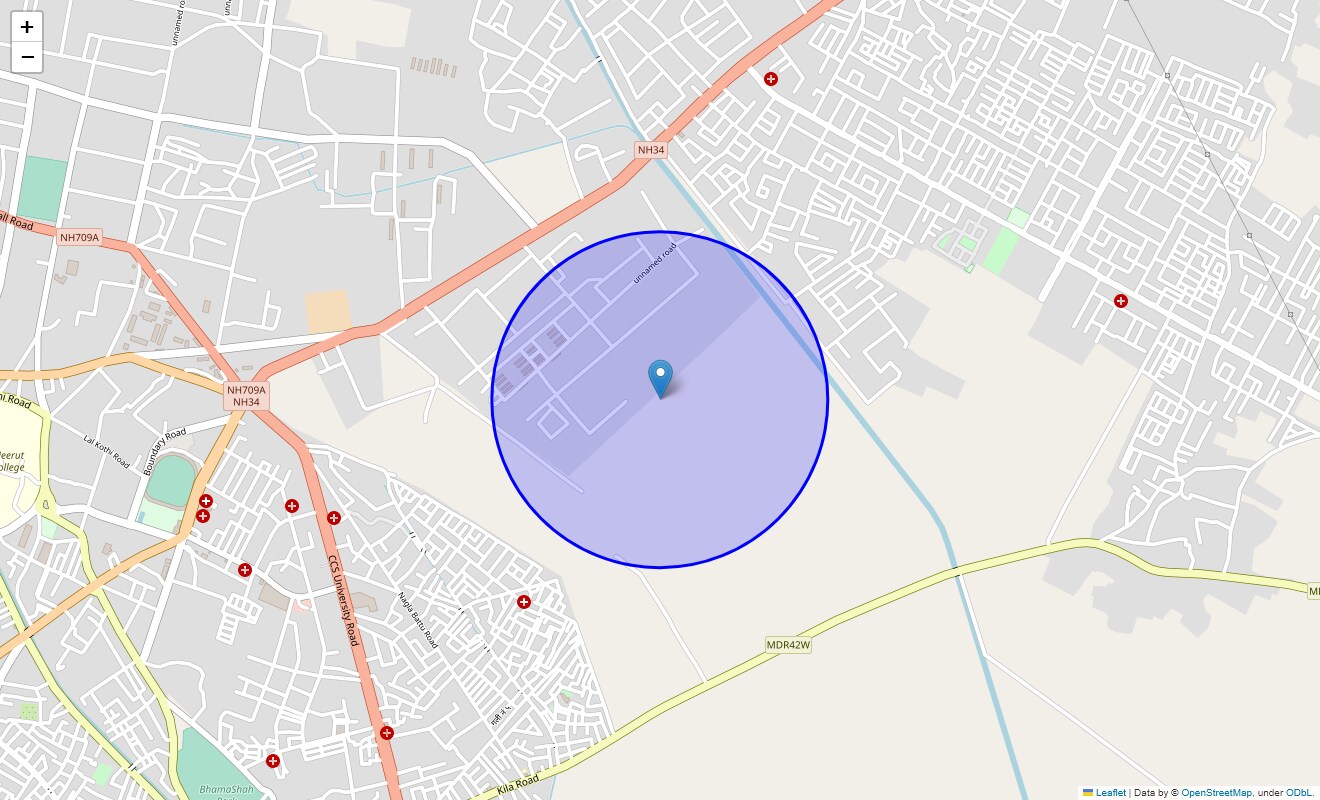 Location Map of Siphon, Meerut
