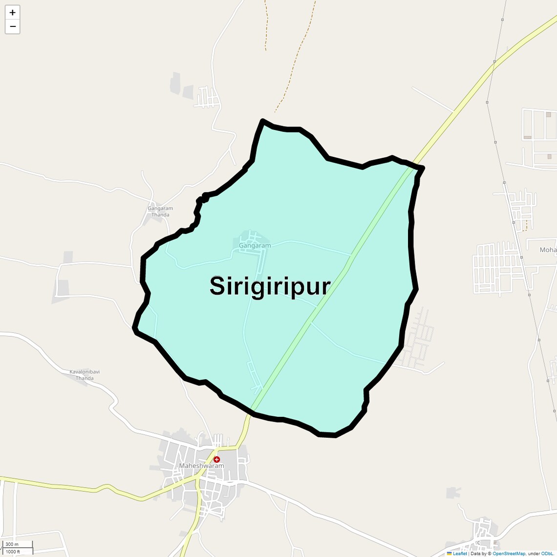 Location Map of Sirigiripur, Hyderabad