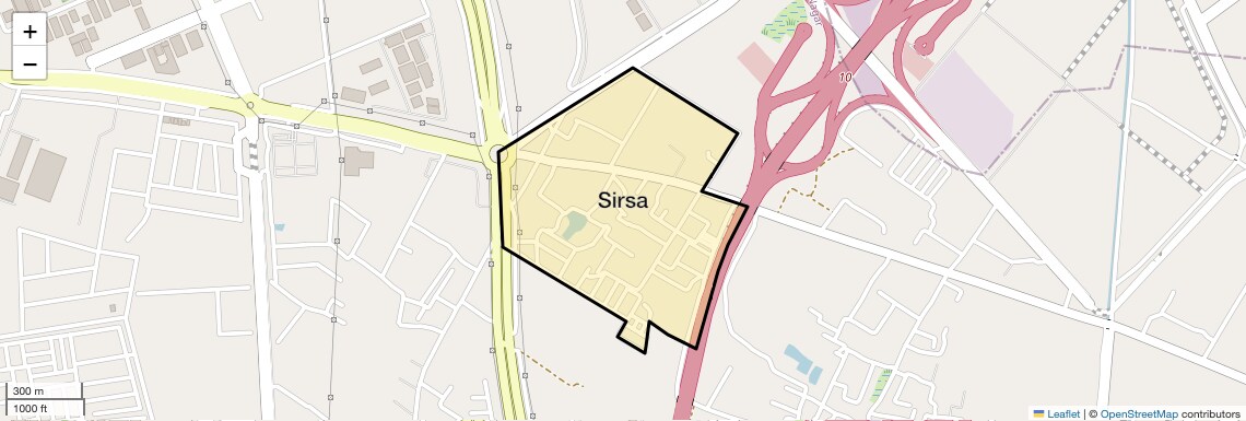 Location Map of Sirsa, Greater Noida