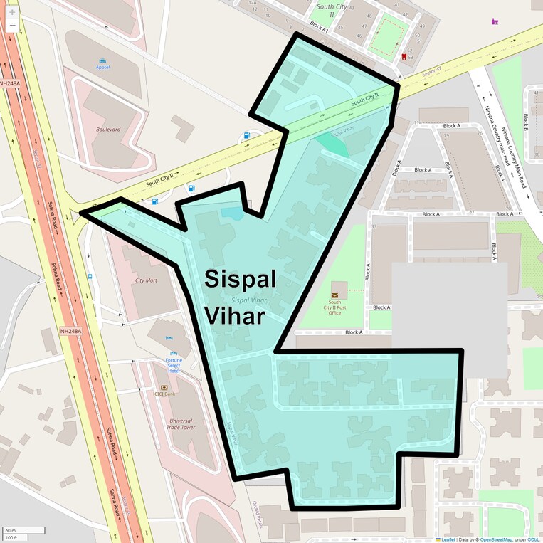 Location Map of Sispal Vihar