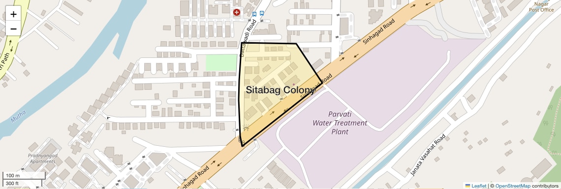 Location Map of Sitabag Colony, Pune