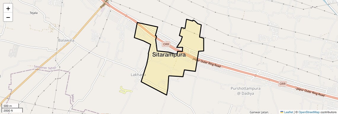 Location Map of Sitarampura, Jaipur