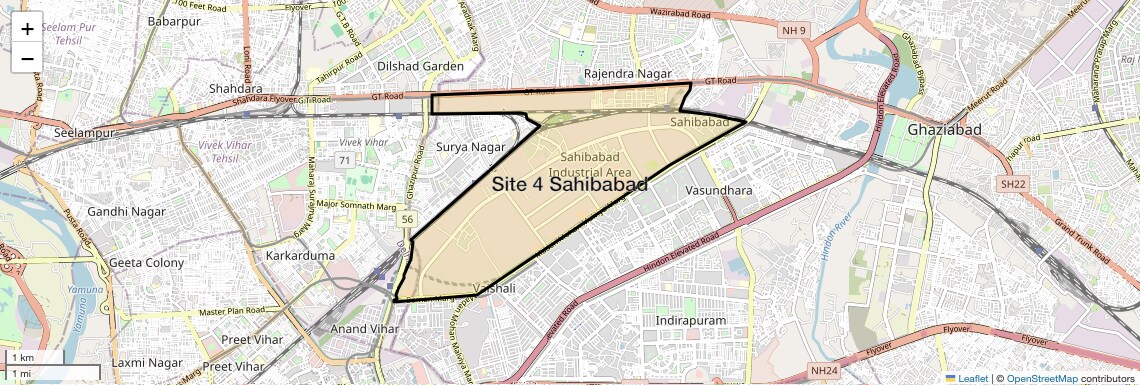 Location Map of Site 4 Sahibabad, Ghaziabad