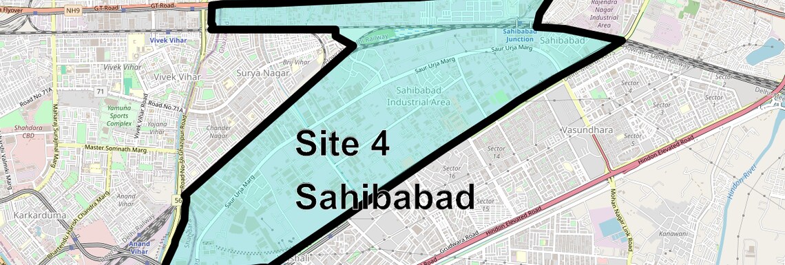 Location Map of Site 4 Sahibabad, Ghaziabad