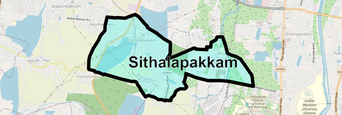 Location Map of Sithalapakkam, Chennai