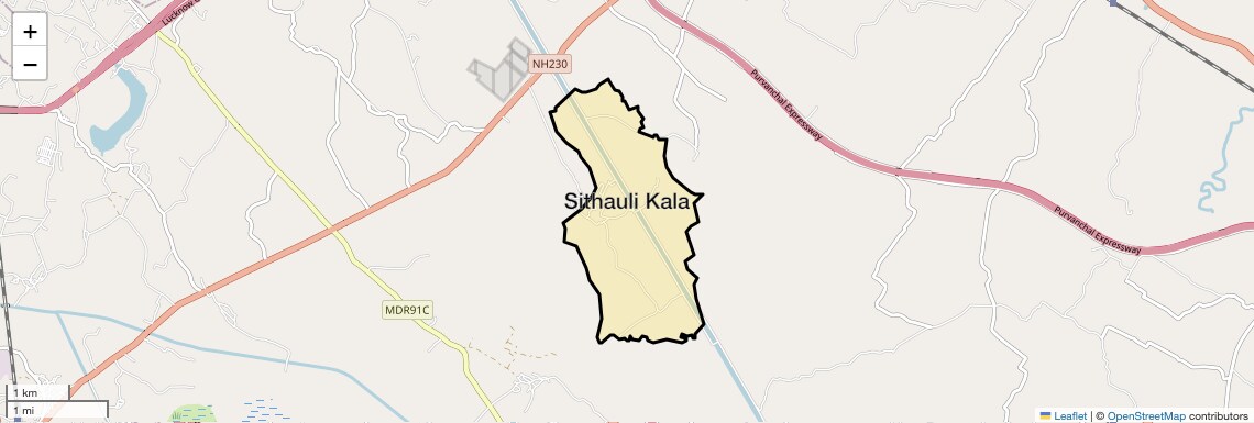 Location Map of Sithauli Kala, Lucknow