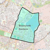 Sivanchetti Gardens Map