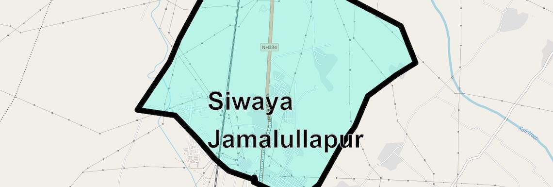 Location Map of Siwaya Jamalullapur, Meerut