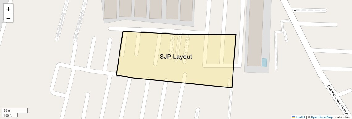 Location Map of SJP Layout, Bangalore