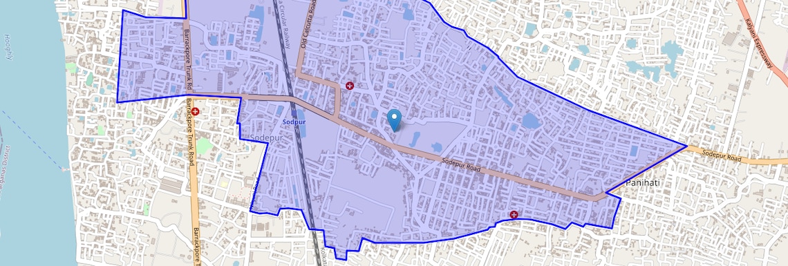 Location Map of Sodepur, Kolkata