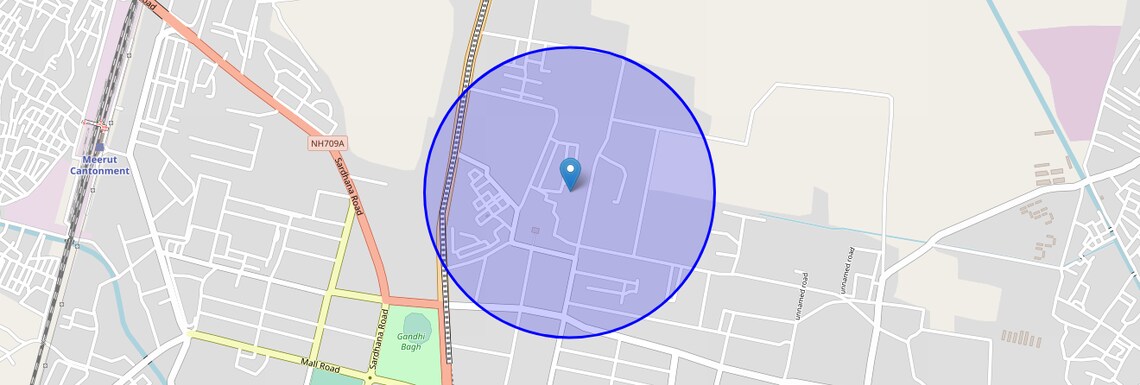 Location Map of Sofipur, Meerut