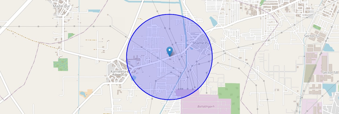 Location Map of Sohna Ballabgarh Road, Faridabad